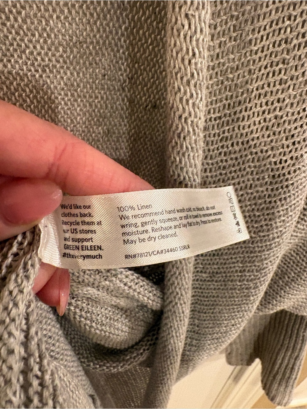 Eileen Fisher Organic Linen Open Front Cardigans Medium relaxed natural luxury - Picture 7 of 9